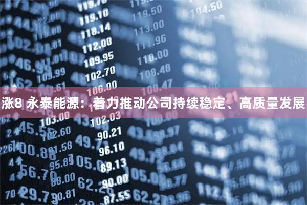 涨8 永泰能源：着力推动公司持续稳定、高质量发展