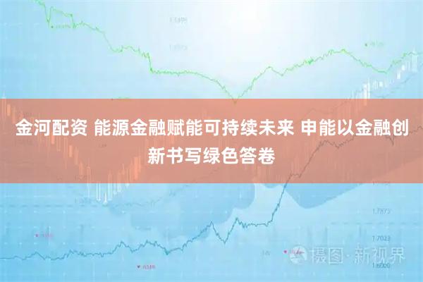 金河配资 能源金融赋能可持续未来 申能以金融创新书写绿色答卷