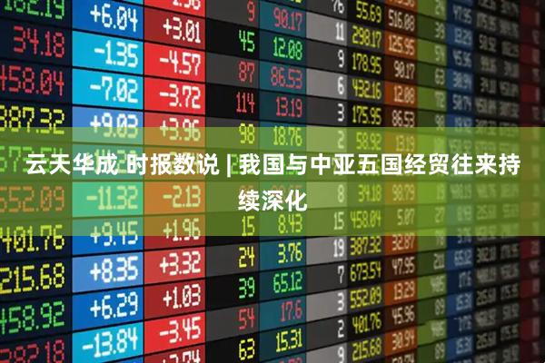 云天华成 时报数说 | 我国与中亚五国经贸往来持续深化