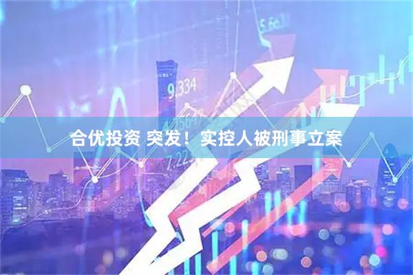 合优投资 突发！实控人被刑事立案