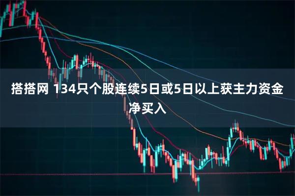 搭搭网 134只个股连续5日或5日以上获主力资金净买入